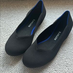 Rothy's The Flat - Solid Black - like new! (FREE SHIPPING)